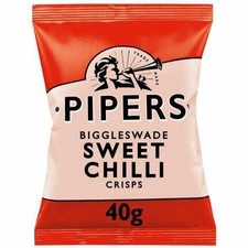 Pipers Gluten-Free Biggleswade Sweet Chilli Crisps 40g - Pack of 8