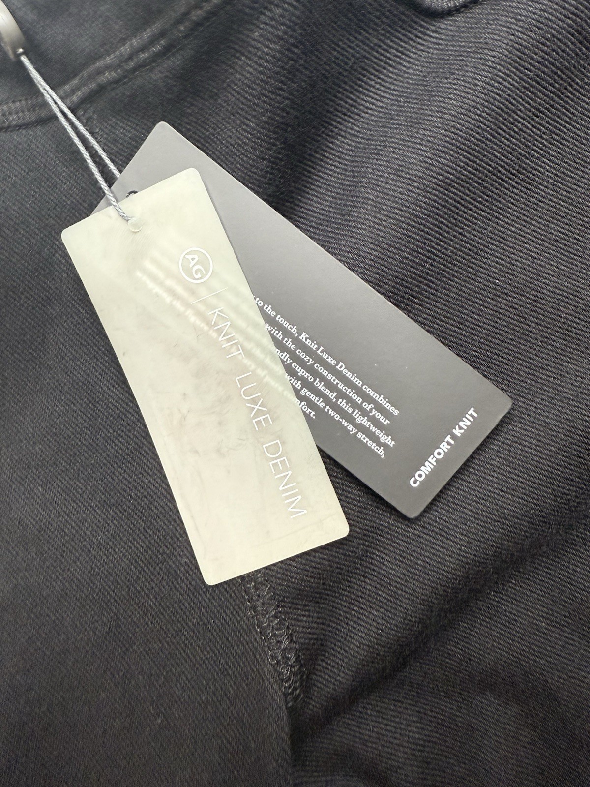 AG Adriano Goldschmied Knit Luxe Denim Pants Womens 29R Black Stretch Jeggings thumbnail 3