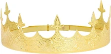 King Crown for Men, Metal Hair Band Baroque Royal Gold Crowns and... 