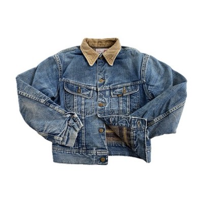 70 s Lee Storm Rider Blanket Lined Raw Denim Jacket | Size XS | USA Union Made