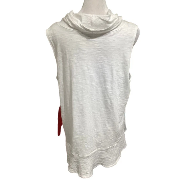 Habitat White Sleeveless Cowl Neck Tunic L - Minimalist, Casual, Relaxed Chic - Image 3 of 4