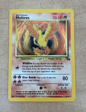 Moltres Pokémon Card 12/62 Holo Rare English Holofoil LP
