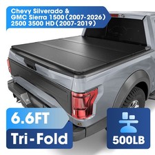 6.6ft Hard Tri-fold Tonneau Cover Truck Bed For 07-26 Silveradosierra 1500 6.6ft Hard Tri-fold Tonneau Cover Truck Bed For 07-26 Silveradosierra 1500