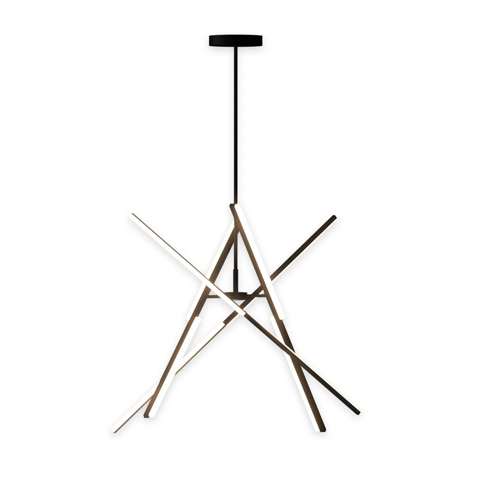 Artcraft Lighting AC7709 Stix 50"W Chandelier - Chrome - Image 3 of 3