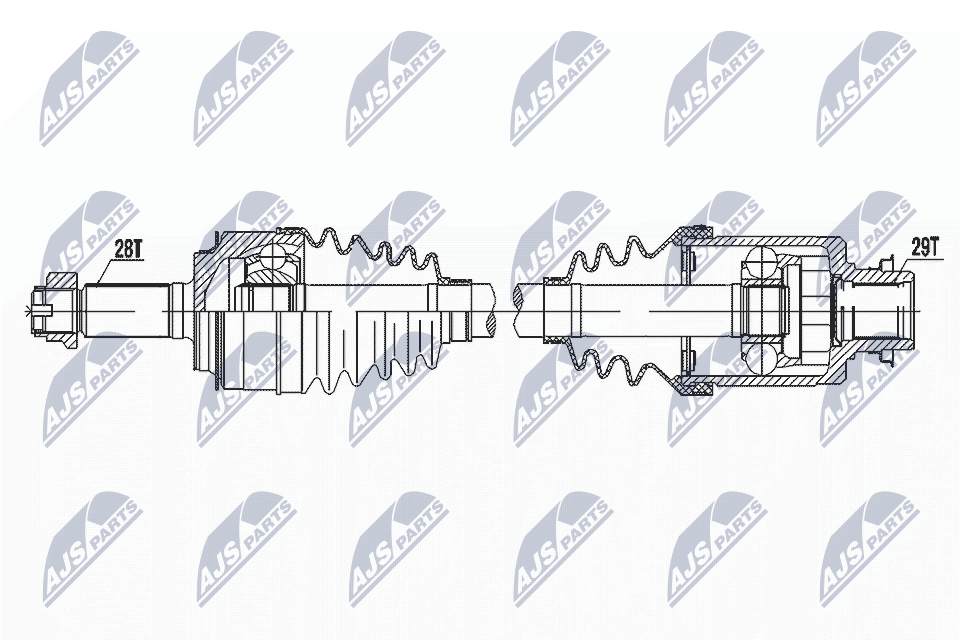 Driveshaft Front Axle Right NPW-HD-083 NTY for HONDA CIVIC VIII Hatchback - Image 4