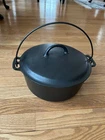 Vintage Griswold Slant Logo No. 8 Cast Iron Dutch Oven 833 w/ 2551 Lid Erie CHIP