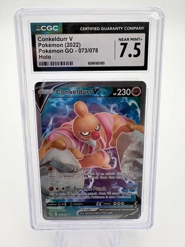 2022 Pokemon Conkeldurr V (Full Art) 073/078 Pokémon GO Holo CGC 7.5