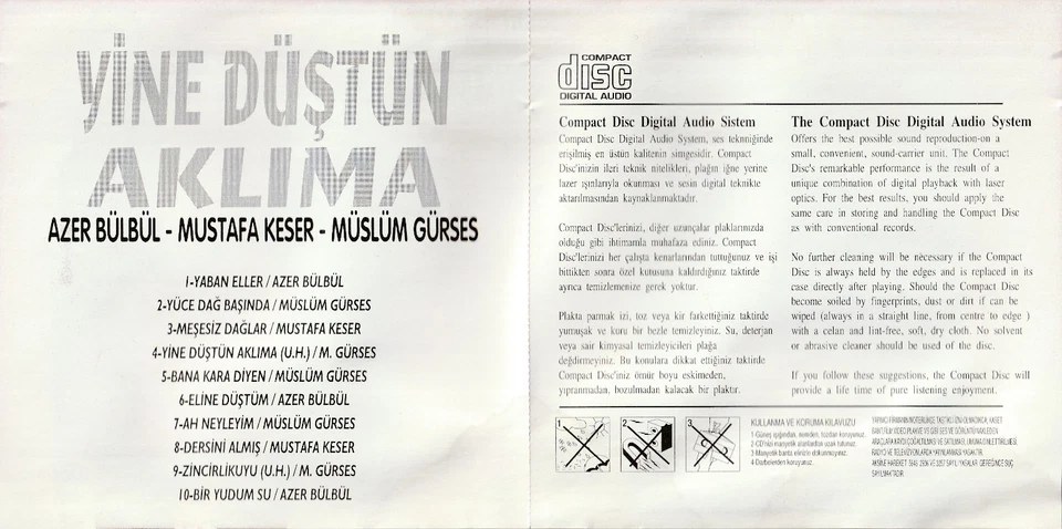 Müslüm Gürses Mustafa Keser Azer Bülbül Yine Düstün Aklima Türkische Musik CD - Bild 3 von 4