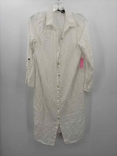 Pre-Owned Tahari White Size Medium Midi Long Sleeve Dress