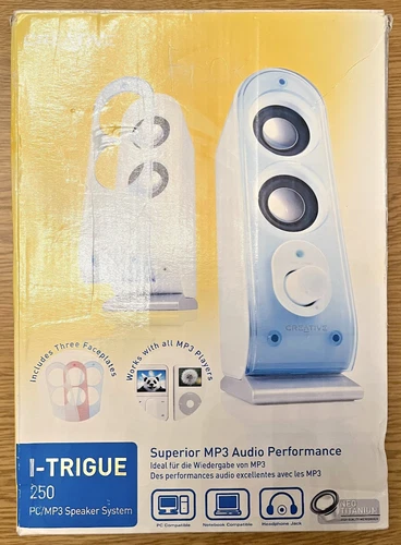 New Creative I-Trigue 250 Retro Vintage Computer Speakers Boxed iPod Zen