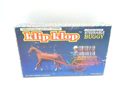 Klip-Klop Steerable Buggy Western Kutsche 1980 vintage - selten  (Korea) NEU/OVP