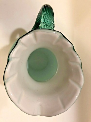 BILL FENTON DIAMOND JUBILEE 75TH ANNIVERSARY HAND PAINTED GREEN GLASS PITCHER - Picture 5 of 6
