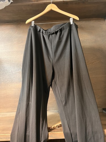 Black Pull On Elastic Waist Pants Womens PLUS Size 4X NEW NWOT WIDE LEG PLUS SIZ - Picture 4 of 8