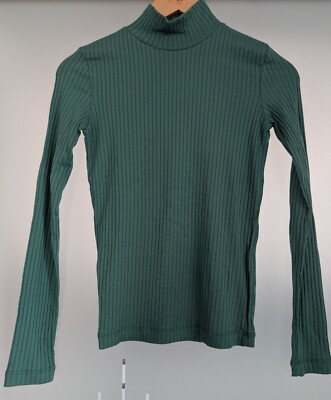 *NEU/UNGETRAGEN* Bio Rollkragenshirt von Greenbomb, Grün, Größe XS, 55 cm lang
