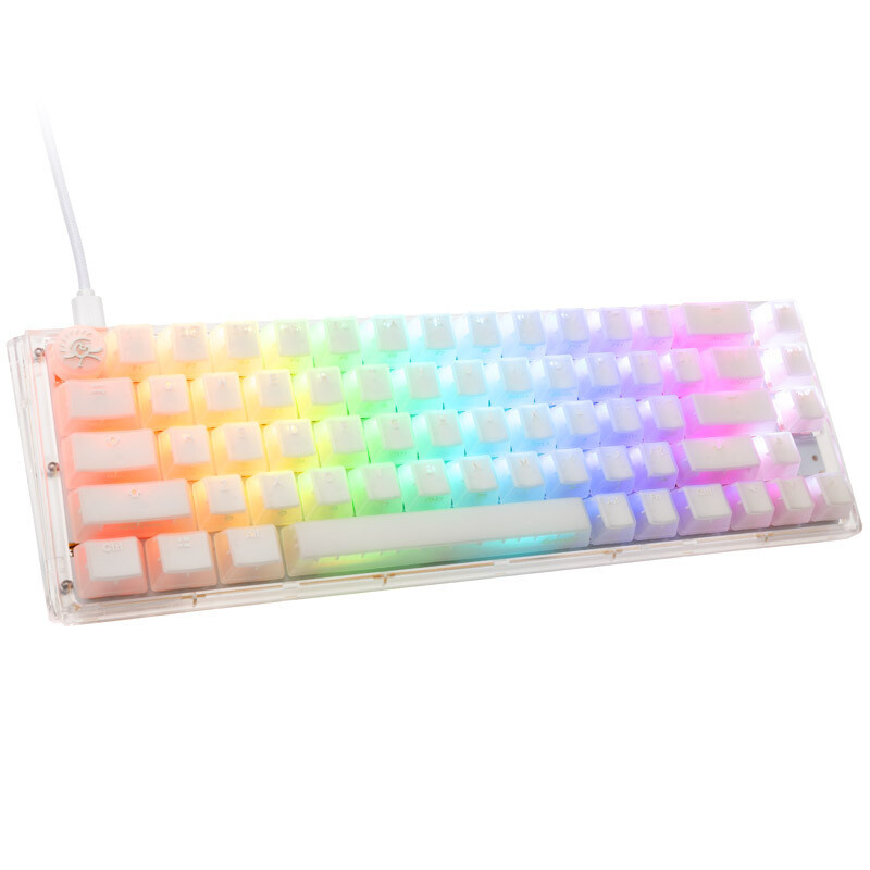 Ducky One 3 Aura White Sf Gaming Tastatur, Rgb Led - Mx-silent-red
