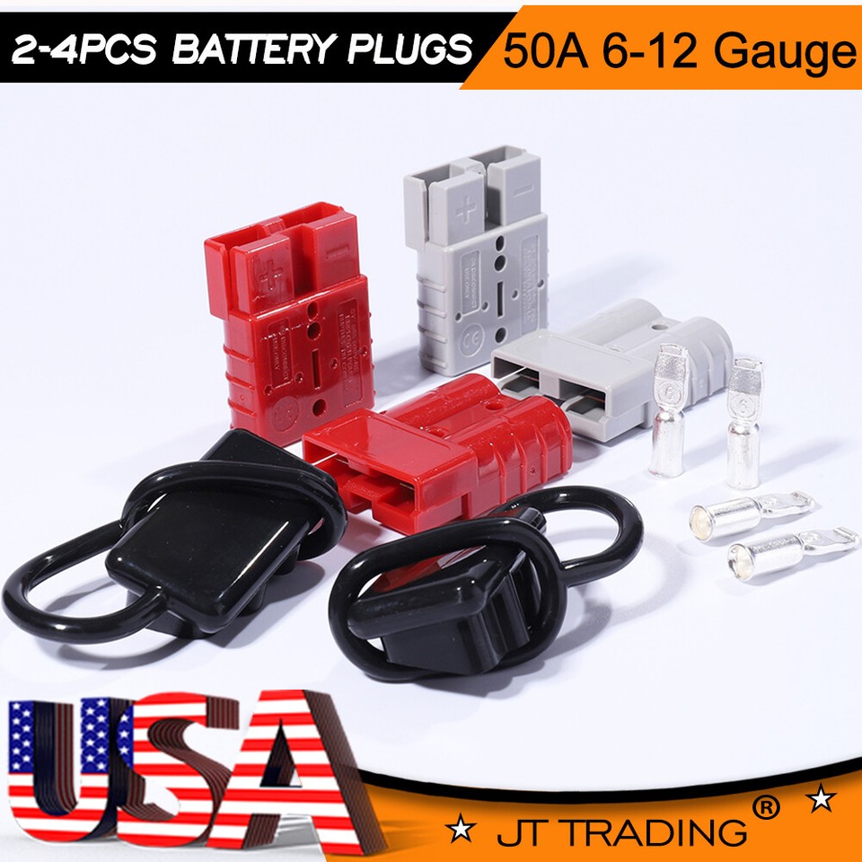 Winch Accessories Delgada 50A Battery Quick Disconnect - 8AWG Cables With O-Terminals (0.98ft) Portable Winch