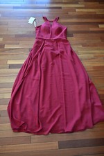 Brand New JJs House A-line Chiffon Bridesmaid Dress Burgundy Size 10 Id:206466