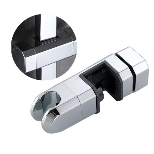 Universal 15mm 30mm Chrome Shower Rail Head Holder with Adjustable Bracket - Picture 6 of 25