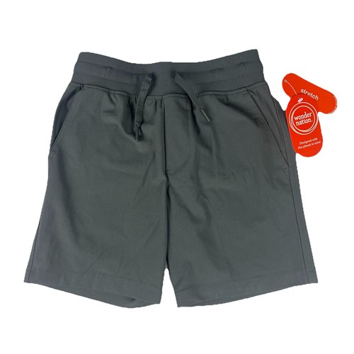 Wonder Nation Boys’ Pull On Shorts, Soothing Grey, Size 8