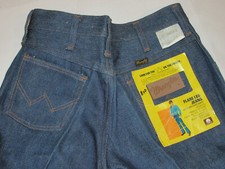 VINTAGE 1970s-80s UNUSED BOY'S WRANGLER FLARE LEG DENIM BLUE JEANS USA/10 HUSKY