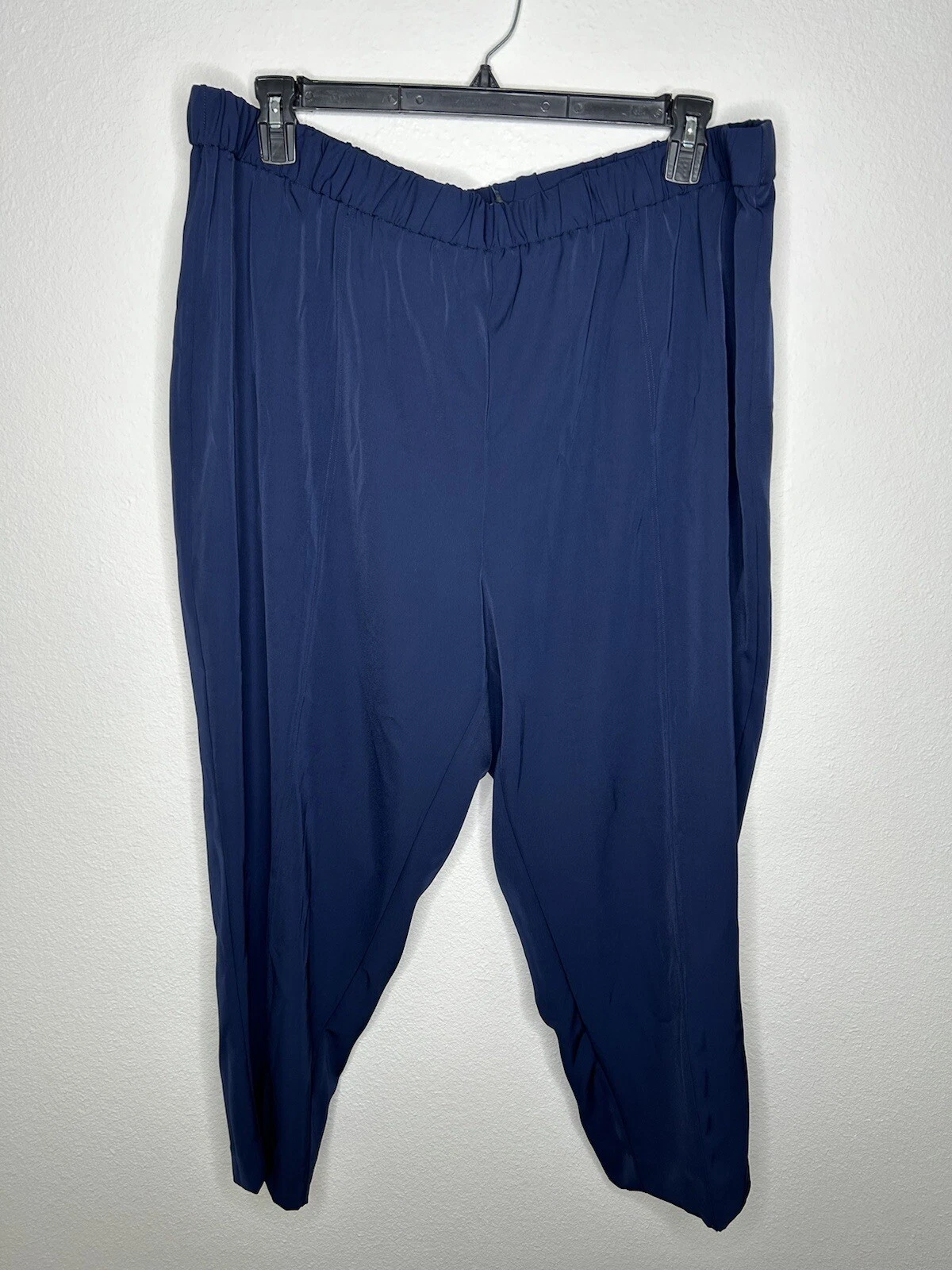 Calvin Klein Womens Navy Blue Pull-On Cropped Pants Size 2X NWT