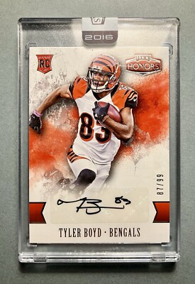 2016 TYLER BOYD Honors Rookie Auto Card 87/99 Card# 94