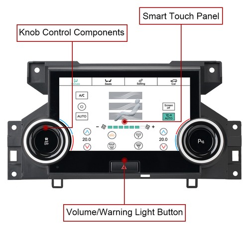 LCD Air Conditioner 7'' Touch Screen Fitting For Land Rover Discovery 4 2010-16 - Picture 7 of 12