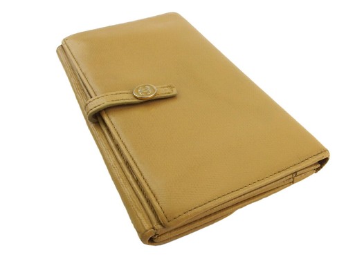 CHANEL wallet here button beige leather Authentic L3155 - Picture 3 of 9