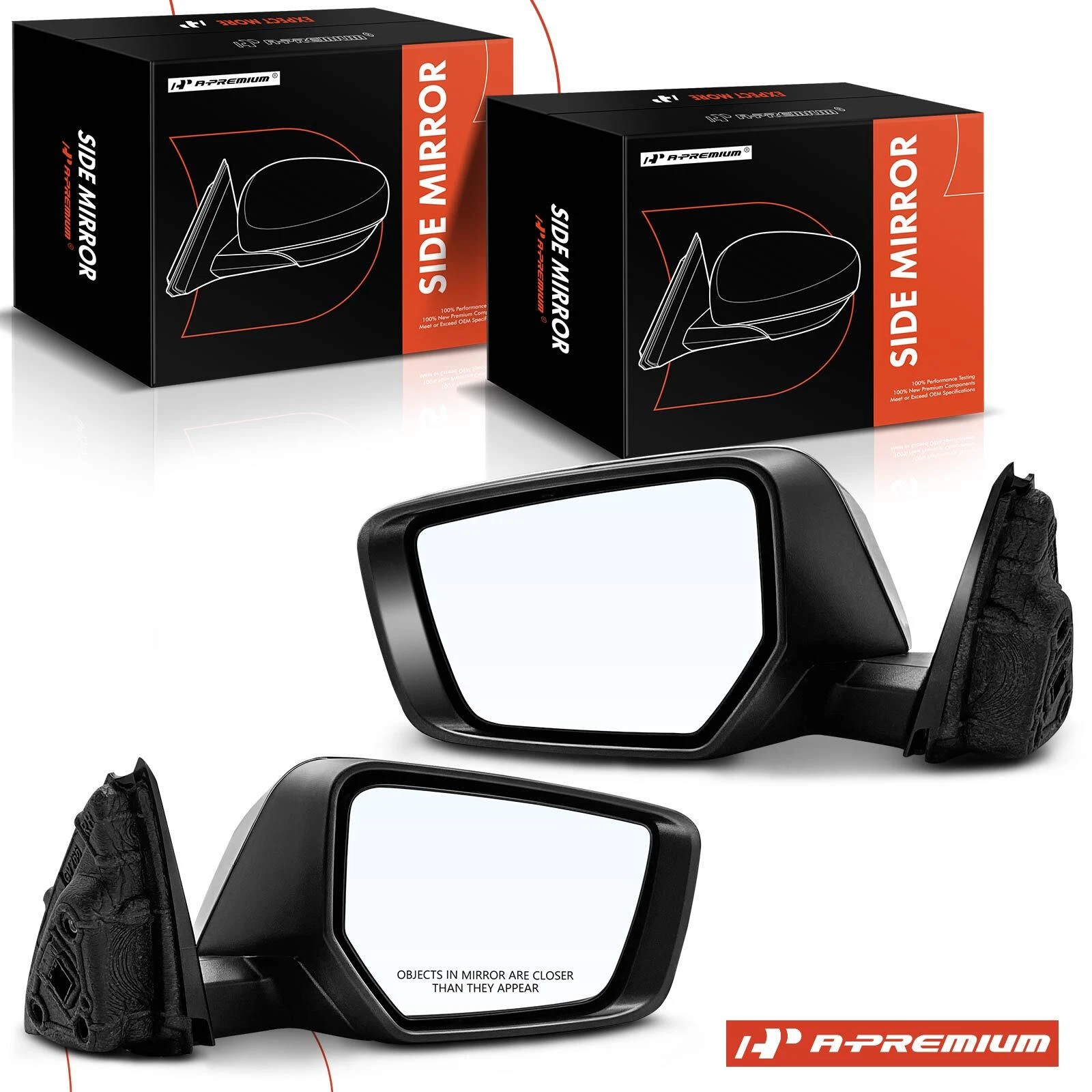 A-Premium Pair Power Mirror w/ Power Fold Signal Heated for Chevy Impala 14-20