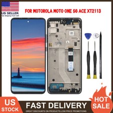 For Motorola Moto One 5G Ace XT2113 LCD Display Touch Screen Digitizer Frame