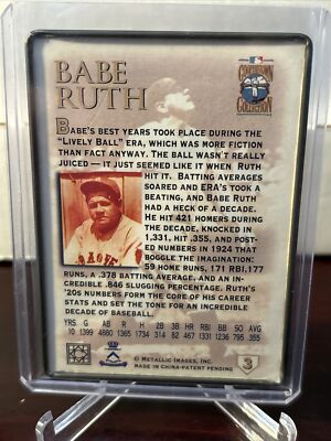 1994 Metallic Impressions Cooperstown Collection Babe Ruth Metal