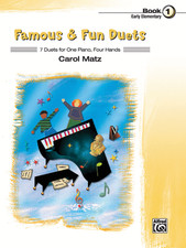 "FAMOUS & FUN DUETS" EARLY ELEMENTARY PIANO INSTRUCTION MUSIC BOOK 2-NEW ON SALE