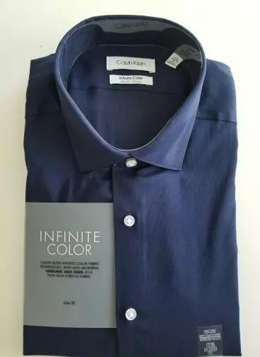 Calvin klein slim best sale fit stretch dress shirt