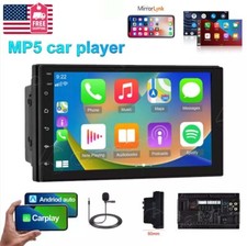7  Car Stereo Double Din Touch Screen Car Radio Apple CarPlay Android Auto BT FM