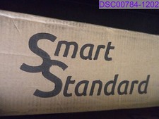 SmartStandard 6.6' One Piece Track Sliding Barn Door Hardware Kit SDH-0066-2l-BK