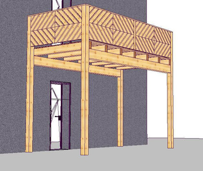 Holzbalkon Vorstellbalkon Balkonbausatz Anbaubalkon Vorbaubalkon Balkon