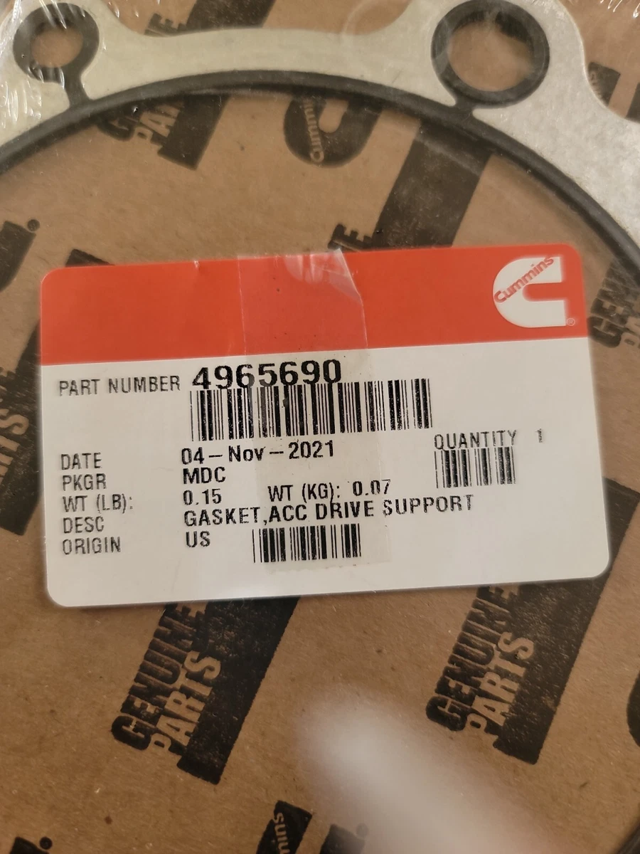 Genuine Cummins ACC Drive Support Gasket #5965690 | eBay