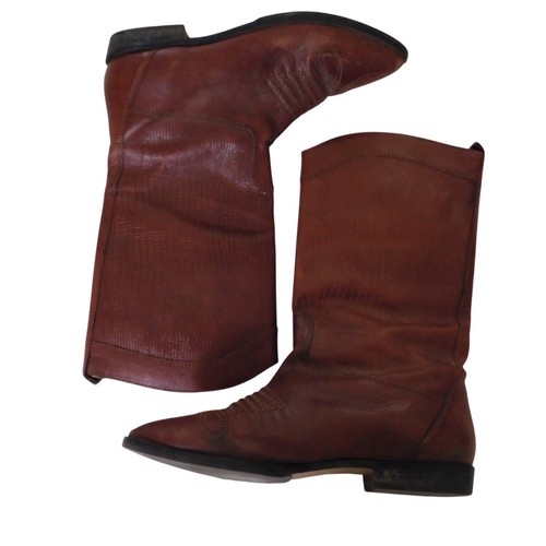 Womens Western Boots Cowgirl Prairie Nicole Brown Brazilian Leather Sz 9.5