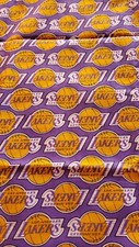 Los Angeles Lakers cotton fabric 1 yard LA Lakers fabric