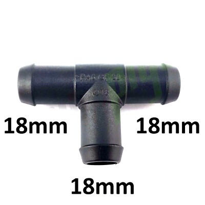 Schlauchverbinder T-Form 18 mm Kunststoff Verbindungsstück Schlauch