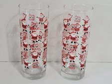 Mexico Greenbrier International Glass Merry Christmas - Lot of 2