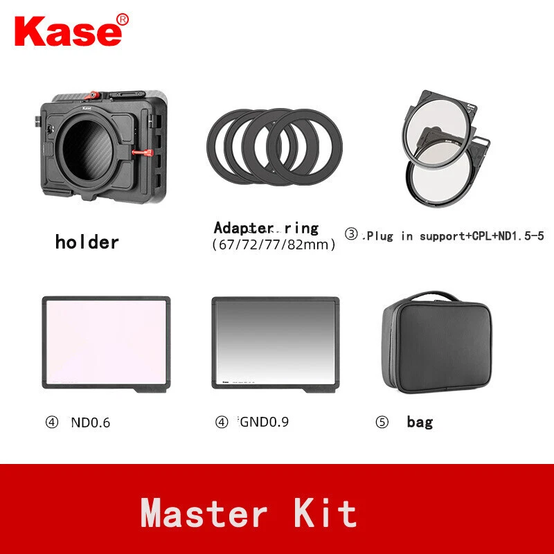 Kase Matte Box Film Filter ND GND Magnetic Square Holder Kit For Camera Video
