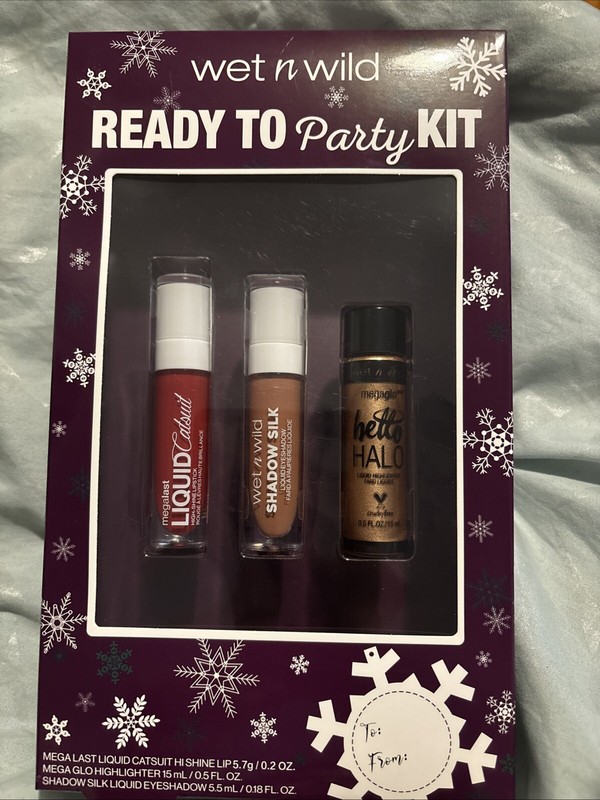 Wet N Wild Ready To Party Kit 🎁🎄holiday Cosmetics Gift Set Lipstick Eyeshadow