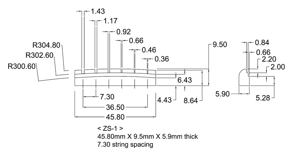 Zero Glide - ZS-1 Reemplazo Zero Fret Nut para guitarras Gibson Foto 3 de 3
