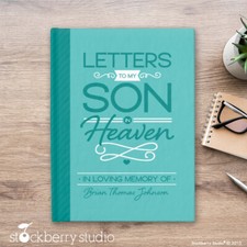 Loss of Son Gift Memorial Journal Custom Sympathy Gift Letters to Son in Heaven