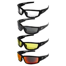 4 Pairs of Global Vision Sly Black Sunglasses w/ Clear Smoke Yellow  Red Lenses