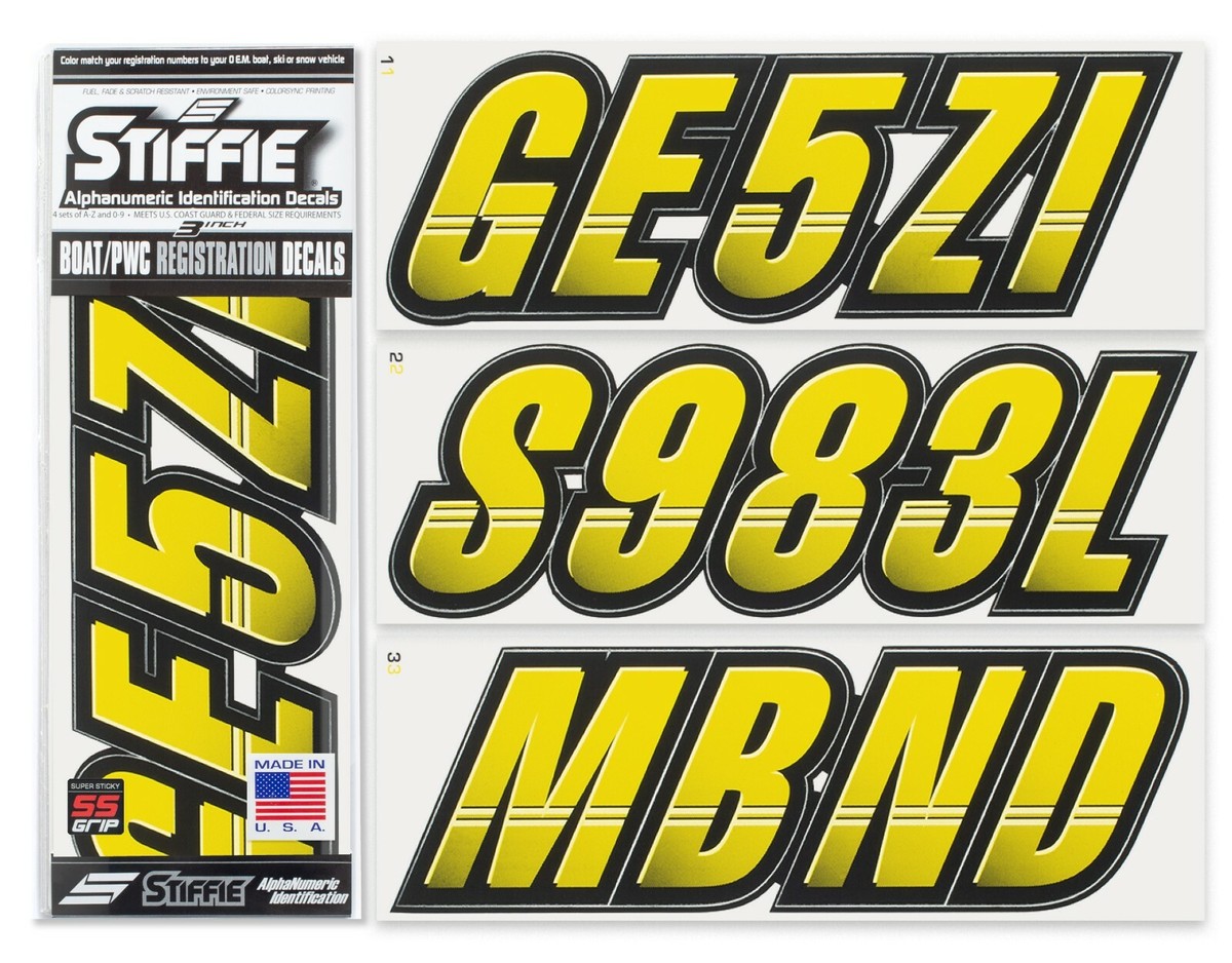 STIFFIE Techtron TT94-SS Sea-Doo Spark Registration Numbers Decals