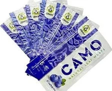 Camo Natural Leaf Wraps BLUEBERRY Self Rolling Herbal Wraps 6 Packs / 30 Sheets