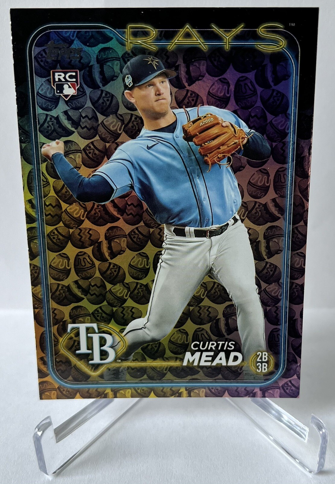 2024 Topps - #82 Curtis Mead - Rookie Holiday Eggs Foil Tampa Bay Rays