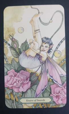 Authentic Mystic Faerie Tarot Card By Barbara Moore Knave Of